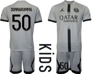 Paris Saint-Germain Bortatröja Barn 2022-23 Kortärmad fotbollströja set DONNARUMMA 50