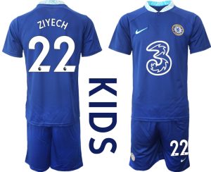Chelsea Hemmatröja Barn 2023 Kortärmad Fotbollströja Set med tryck ZIYECH 22