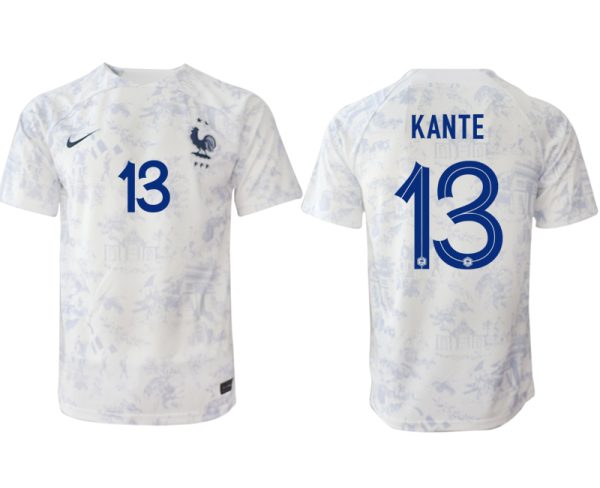 Frankrike Bortatröja Herr VM 2022 Kortärmad Fotbollströjor med namn KANTE 13