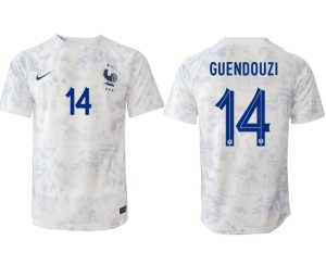 GUENDOUZI #14 Frankrike Bortatröja Herr VM 2022 Kortärmad Billiga Fotbollströjor