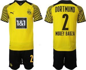 Morey Bauza #2 Borussia Dortmund Hemmatröja Herr 2023 Kortärmad+ Korta byxor