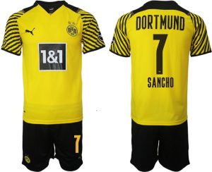 Sancho 7# Borussia Dortmund Hemmatröja Herr 2023 Kortärmad+ Korta byxor