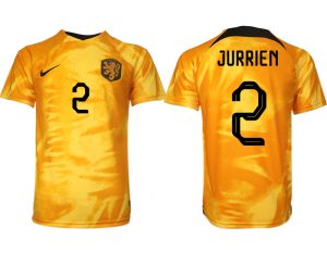 Billiga fotbollströjor Nederländerna Hemmatröja VM 2022 Kortärmad för Herr JURRIEN 2