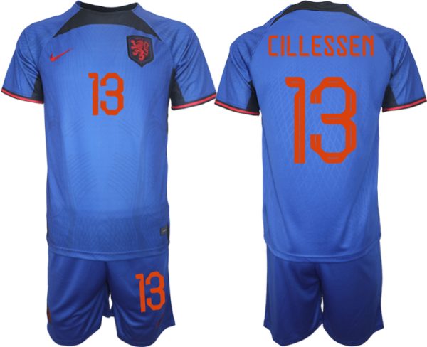 Billiga fotbollströjor replika online Nederländerna Matchtröjor Herr Fotbollströja VM 2022 tröja set CILLESSEN 13