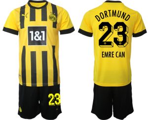 Fotbollströjor Billigt Borussia Dortmund BVB Hemmatröja 2023 Herr Kortärmad + Korta byxor EMRE CAN 23