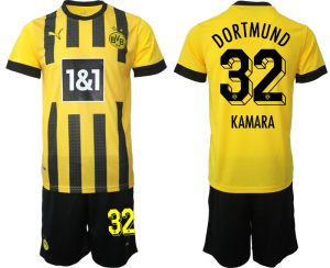 Fotbollströjor Billigt Borussia Dortmund BVB Hemmatröja 2023 Herr Kortärmad + Korta byxor KAMARA 32