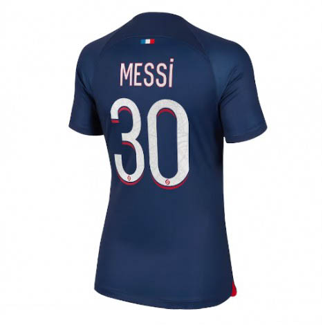 Billiga Damer Paris Saint Germain PSG 2023-24 Hemmatröja Kortärmad Lionel Messi 30