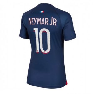 Billiga Damer Paris Saint Germain PSG 2023-24 Hemmatröja Kortärmad med tryck Neymar Jr 10