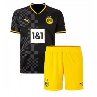 Borussia Dortmund 2023-24 Bortatröja set Fotbollskläder barn med tryck