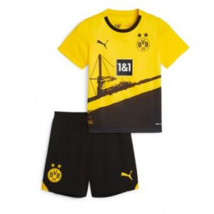 Borussia Dortmund 2023-24 Hemma Tröja set Fotbollskläder barn med tryck