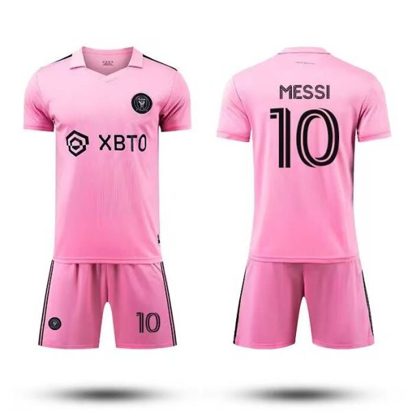 Herr Inter Miami Hemmatröja 2023-24 Kortärmad + Korta byxor Lionel Messi 10