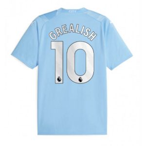 Herr träningsuniform Manchester City Hemmatröja 2023-24 Kortärmad Jack Grealish 10