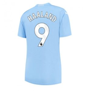 Dam Manchester City Hemmatröja 2023-24 Kortärmad + Korta byxor Erling HAALAND 9