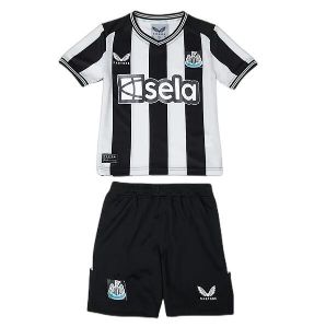 Bestalla-billigt-fotbollstrojor-Barn-Newcastle-United-Hemmatroja-2023-24-Kortarmad-shorts