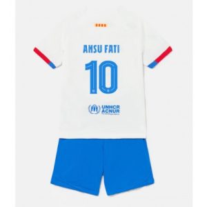 Kop-billigt-fotbollstrojor-Barn-FC-Barcelona-Bortatroja-2023-2024-fotbollstroja-set-Ansu-Fati-10