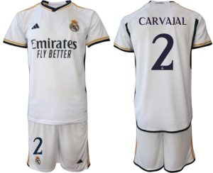 Kop-billigt-fotbollstrojor-Herr-Real-Madrid-Hemmatroja-2023-24-Kortarmad-Korta-byxor-CARVAJAL-2