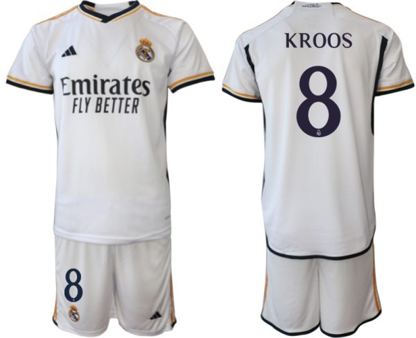 Kop-billigt-fotbollstrojor-Herr-Real-Madrid-Hemmatroja-2023-24-Kortarmad-shorts-KROOS-8