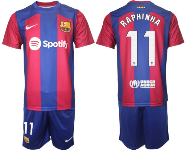 Fotbollstrojor-for-man-FC-Barcelona-Hemmatroja-2023-2024-fotbollstrojor-med-tryck-RAPHINHA-11