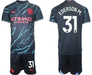 Kop-billigt-fotbollstrojor-Herr-Manchester-City-Tredje-Troja-23-24-troja-set-Ederson-M.-31