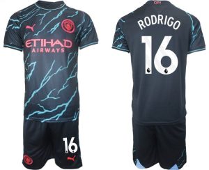 Kop-billigt-fotbollstrojor-Herr-Manchester-City-Tredje-Troja-23-24-troja-set-Rodrigo-16