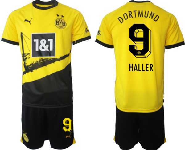 kop-pa-natet-Billiga-Fotbollstrojor-Herr-Borussia-Dortmund-BVB-Hemmatroja-2023-24-fotbollstroja-set-med-tryck-HALLER-9