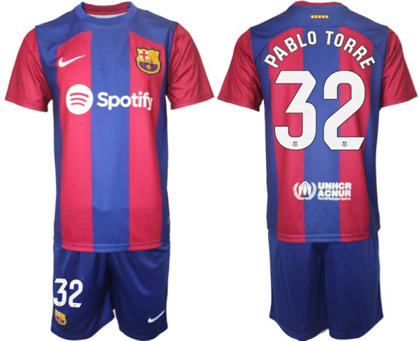 kop-pa-natet-billigt-Fotbollstrojor-Herr-FC-Barcelona-2023-2024-fotbollstroja-set-PABLO-TORRE-32