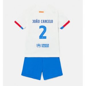 Bestalla-billigt-Barn-FC-Barcelona-Bortatroja-2023-24-Fotbollstrojor-med-tryck-Joao-Cancelo-2