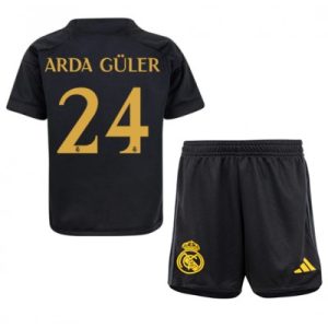 Bestalla-billigt-Fotbollsstall-Barn-Real-Madrid-Tredje-Troja-2023-24-Med-Tryck-Arda-Guler-24