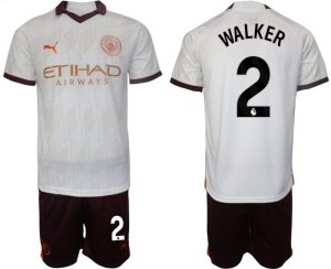 Kop-billigt-fotbollstrojor-Herr-Manchester-City-Bortatroja-2023-24-Kortarmad-shorts-Kyle-Walker-2