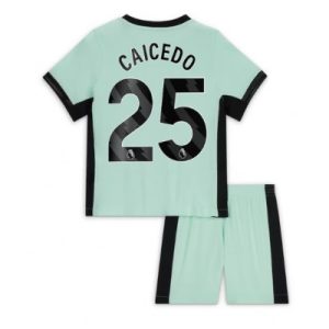 Bestalla-billigt-fotbollstrojor-Barn-Chelsea-Tredje-Troja-2023-24-Kortarmad-shorts-Moises-Caicedo-25