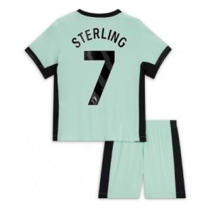Bestalla-billigt-fotbollstrojor-Barn-Chelsea-Tredje-Troja-2023-24-Kortarmad-shorts-Raheem-Sterling-7