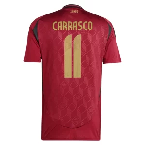 Kop-billigt-fotbollstrojorHerr-Belgien-Hemmastall-EM-2024-Kortarmad-med-tryck-Carrasco-11